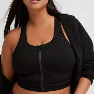 Low-Impact Wireless Zip-Front Active Sports Bra